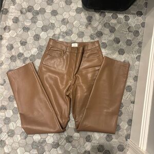 Aritiza Wilfred Camel Straight Leg Pants